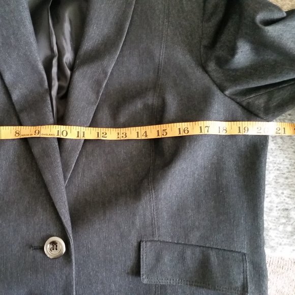 Kasper Large Gray Denim Blazer /Jacket 14P - Picture 10 of 11